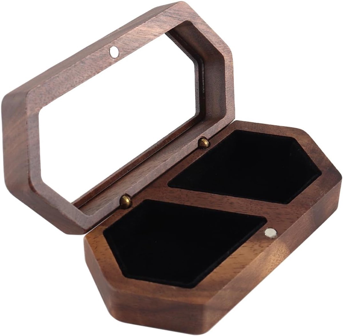 Dailygoods - Ringdoosje van Notenhout voor Diverse Gelegenheden