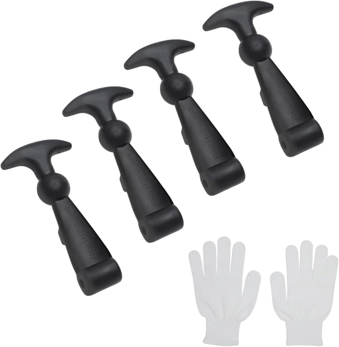 Dailygoods- Kaphouder - 4 Stuks - Elastische Kaphouder - Flexibele T-Greephaspe - Voor Gereedschapskisten - Voertuigmotoren - 12 cm