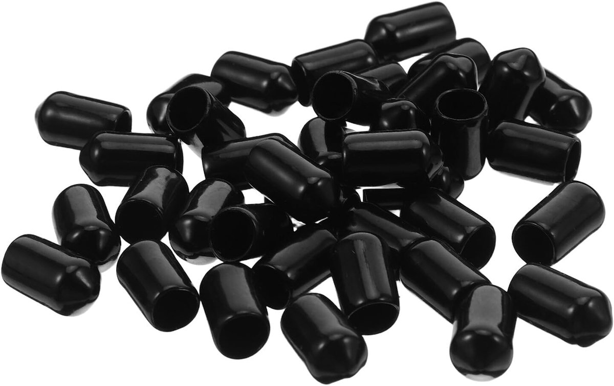 100 Stuks Rubberen Boutkapjes Flexibele Schroefdraadbeschermers voor Ronde Buizen Waterdichte Veiligheidshoes voor Bouten Moeren Eenvoudig Te Monteren Schroefbescherming