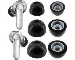 2 Lagen Memory Foam Oor Tips Vervanging voor EarFun Air Pro 4/ Air Pro 3 / Air Pro 2 / Air/ 2S / Pro 2 / Pro 3 & JLab Epic Lab Edition Oordopjes Earpad