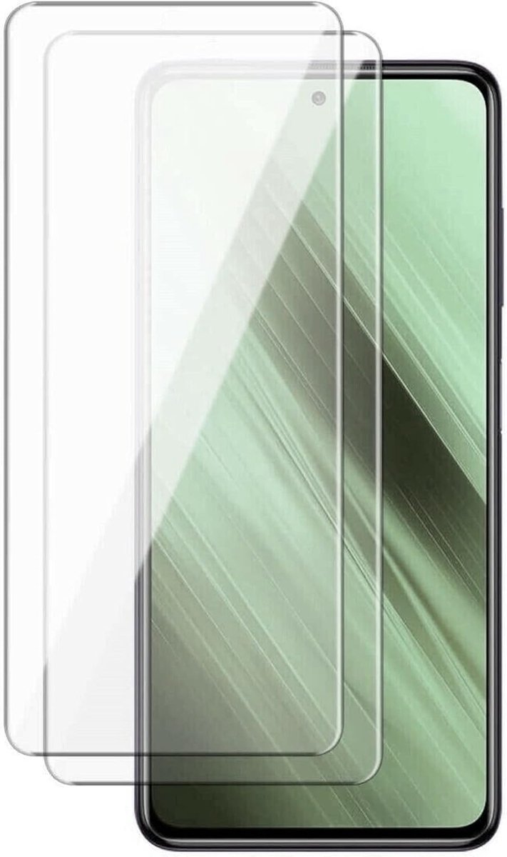 Set van 2 folies (2 verpakkingen), compatibel met Realme 10 4G RMX3630, displaybeschermfolie van gehard glas, schokbestendig, krasbestendig, beeldscherm