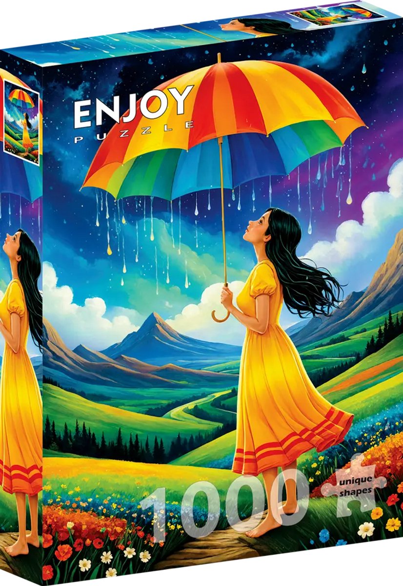 Enjoy Puzzle legpuzzel Rainbow Umbrella 1000 stukjes kleurrijk kunst.
