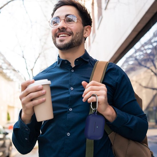 R-fun voor AirPods Pro 2 Hoes Zacht Siliconen - Middernachtblauw — afbeelding 5