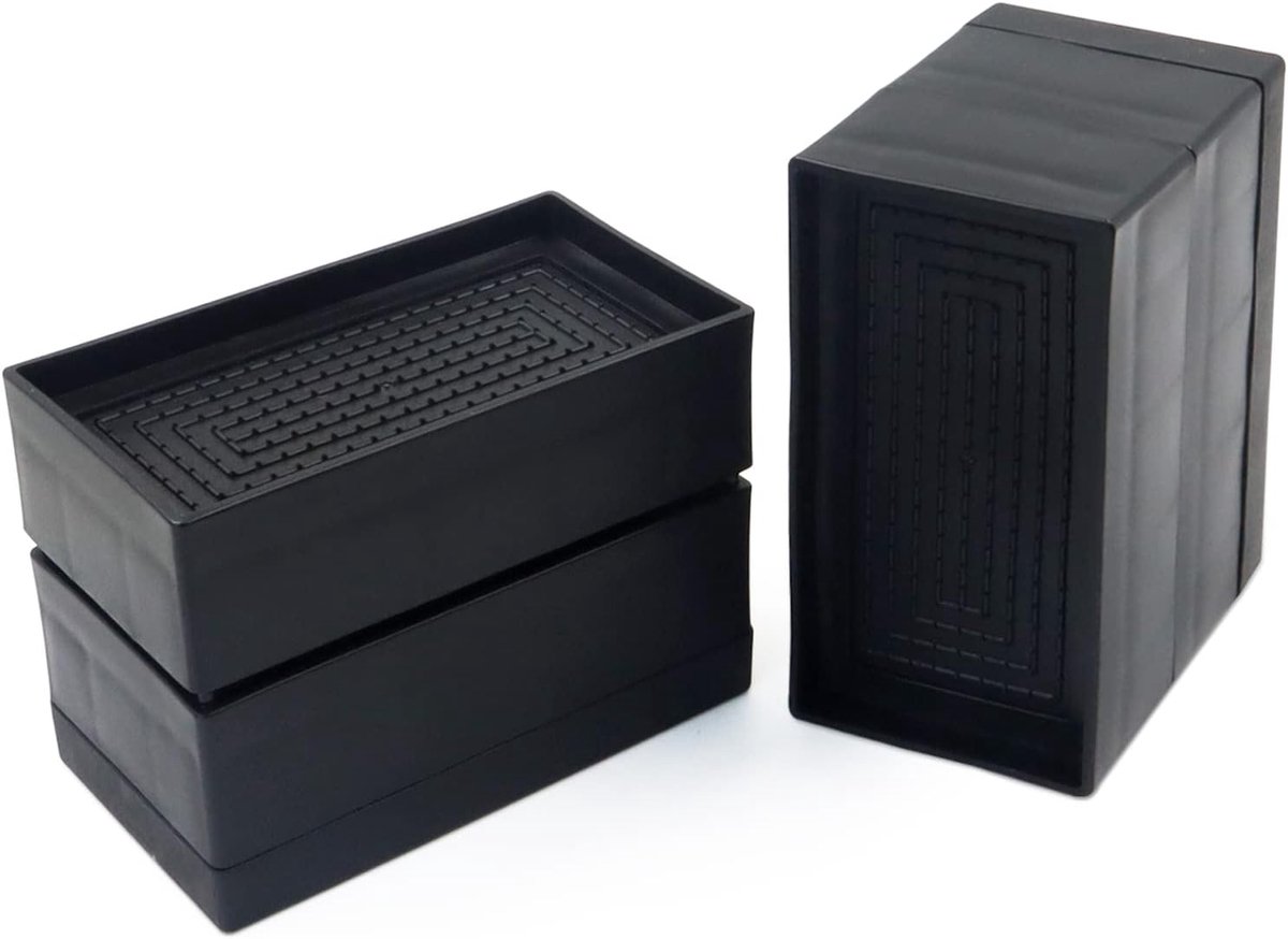 Bedverhogers, meubelverhogers, rechthoekige zware bedliften, stapelbare verstelbare bankverhogers, tafelverhogers voor bureau, stoel, bank, koelkast, 8 cm hoogte
