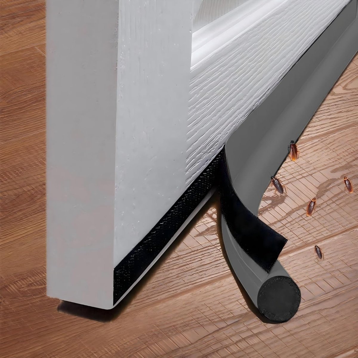2 stuks deurstopper, 96 cm, grijze deurafdichting
