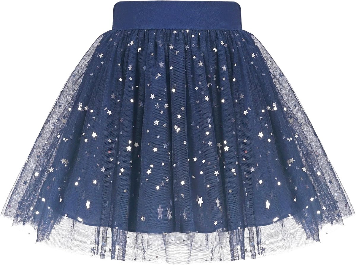 Rok Marineblauw Parel Sterren Sprankelend Tutu Dansen 4-12 jaar