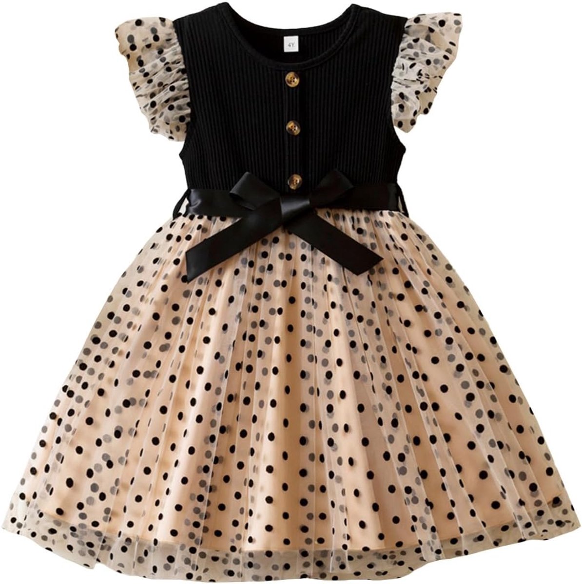Tule-jurk voor peuters, meisjes, met ruches, mouwloos, bloemenborduurwerk, sterrenhemel, kleurverloop, babymeisjes, kleding