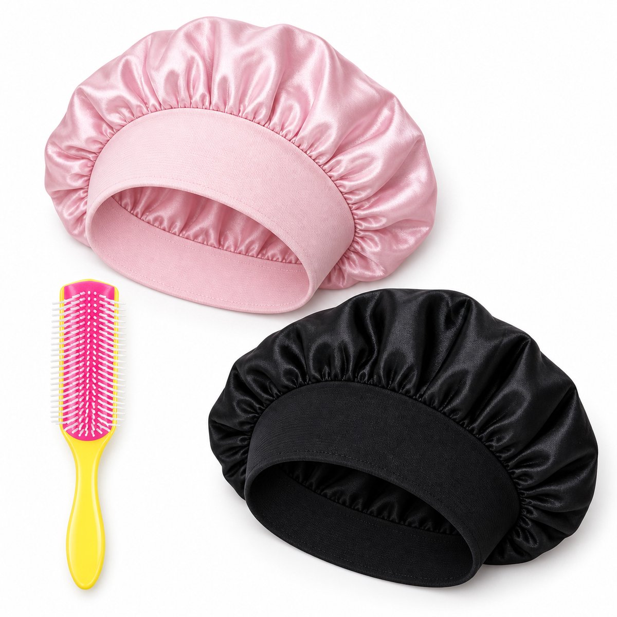 Professor Q Haarverzorgingsset - Bonnet Roze - Bonnet Zwart - Fusion Pink Borstel