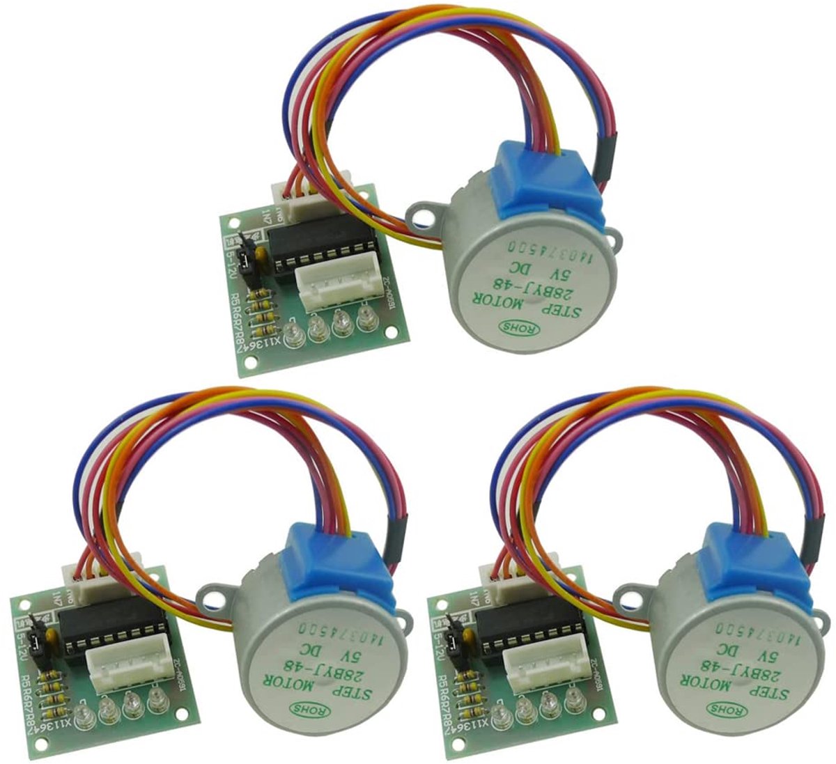 5V 4-fase 5-Wire 28YBJ-48 DC transmissie stappenmotor met UL2003 driver board