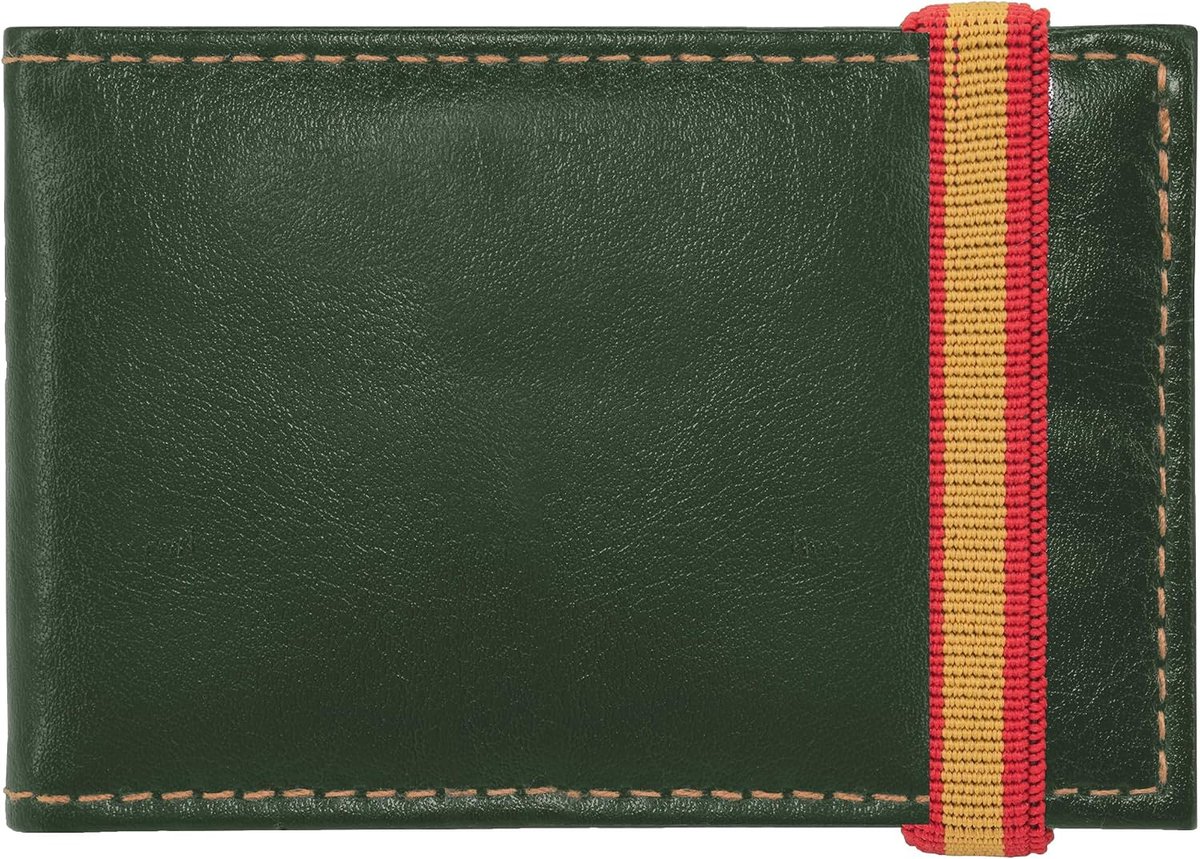Creditcardhouder voor heren en dames, kleine kaarthouder, Spaanse vlag, minimalistisch, Groen, Spaanse vlag, Eén maat, Spanje