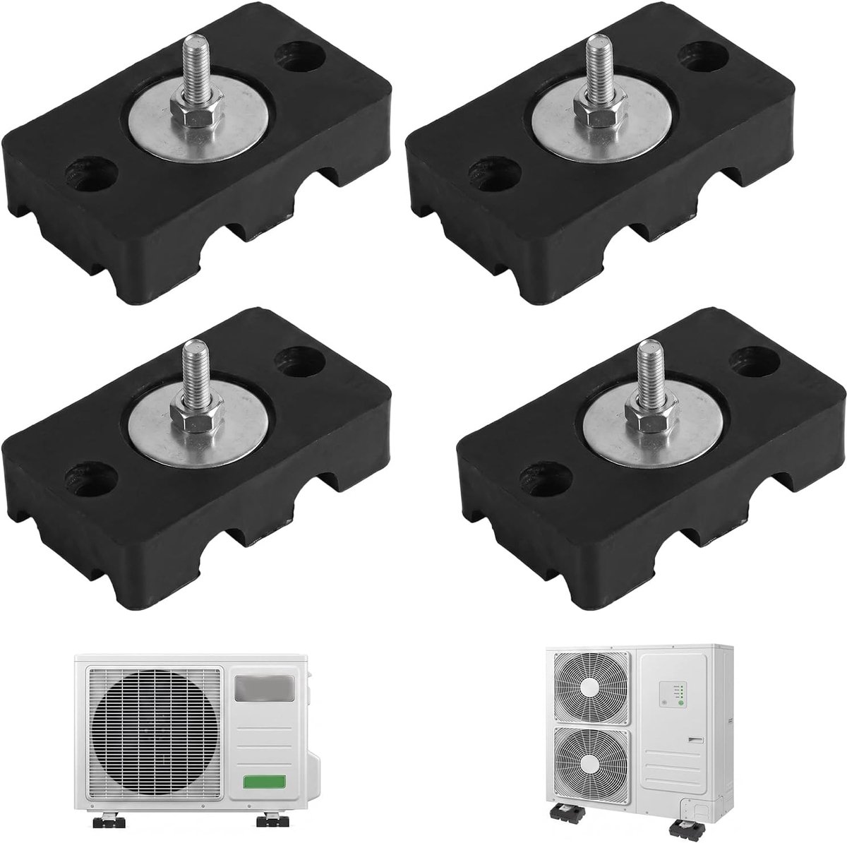 4 stuks trillingsdempers airconditioning zwart trillingsdemper M8