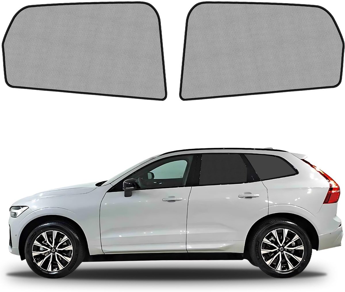 Zijruiten voor de auto voor VVOLVO New XC60 (2e generatie) 2018, zonneschermen voor achterste zijruiten, ademend, uv-bescherming en warmte-isolatie
