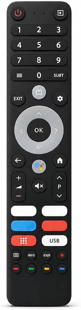 afstandsbediening voor CHIQ Changhong Smart TV, vervanging zonder infrarood configuratie, tv-afstandsbediening voor U50QM8G DEXP A321 Q651 431 501 A551 Viomi TVD2 met 6 sneltoetsen