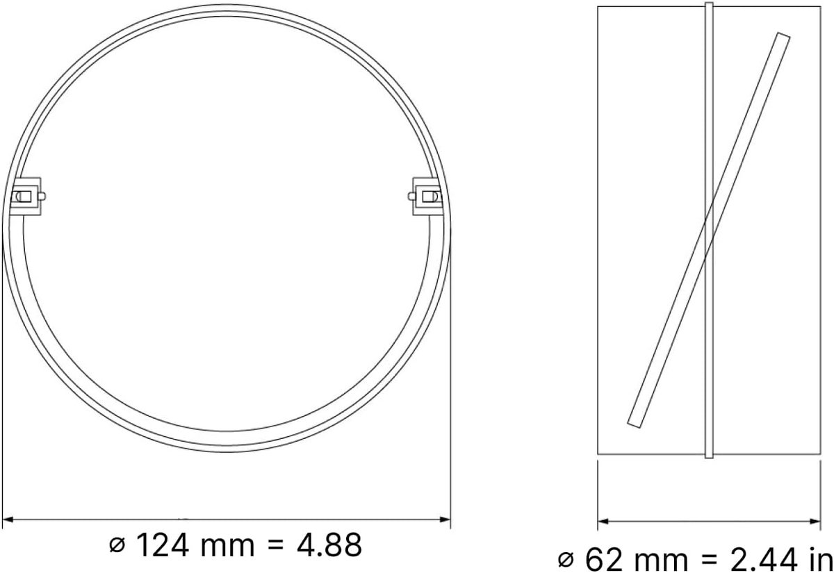 Achterstroomventiel 125 mm diameter voor ventilatie Pijp HVAC Verbindingsstuk met Eenrichtingsstroom - Zelfwerkend klepblad kunststof