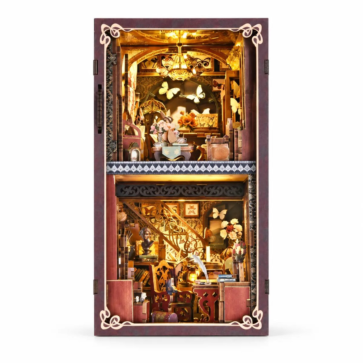 THAR Vlinder Book Nook – Butterfly Collector’s Room – 396-delige DIY set met LED
