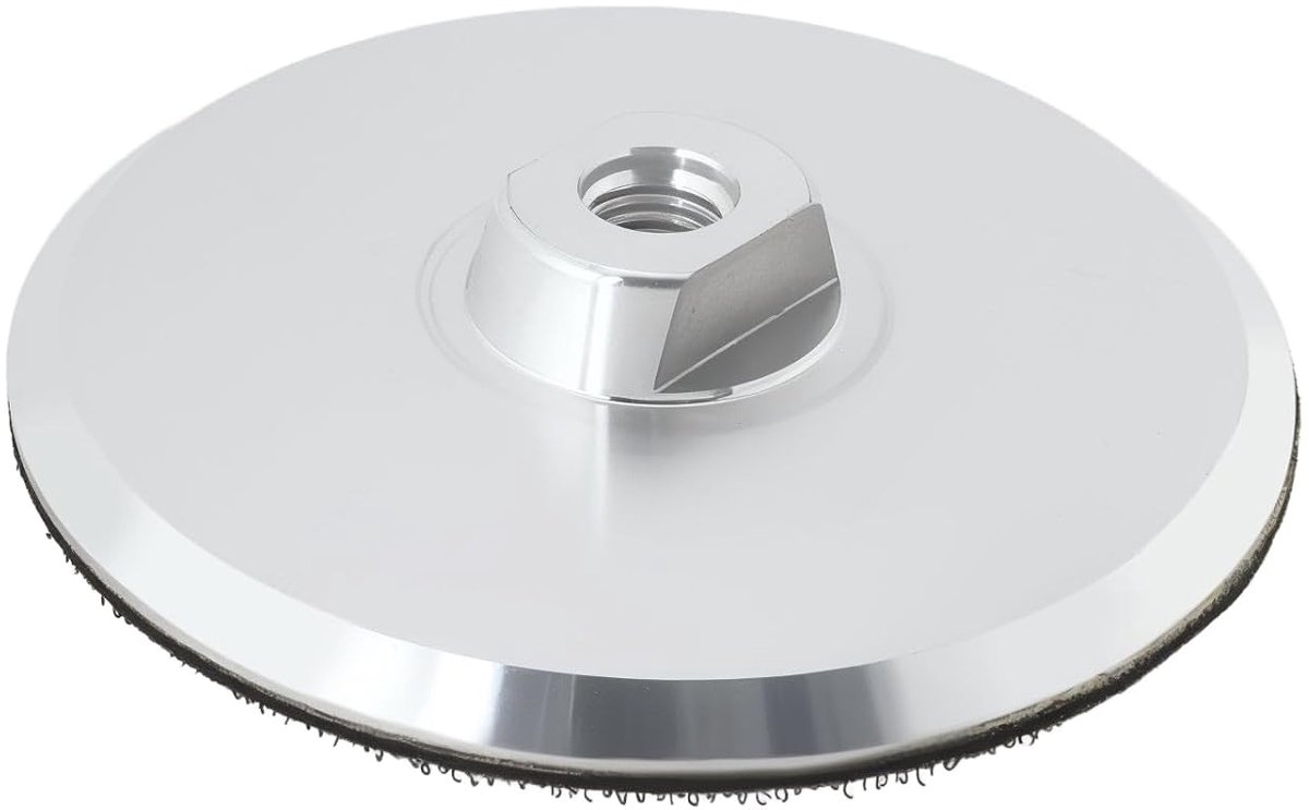 1Pc 5 Inch Aluminium Backer Pad M14 Haak en Loop Back Pad Polijsten Wiel Ondersteuning Pad Voor Haakse Slijper Steen Polijsten 125mm Zilver