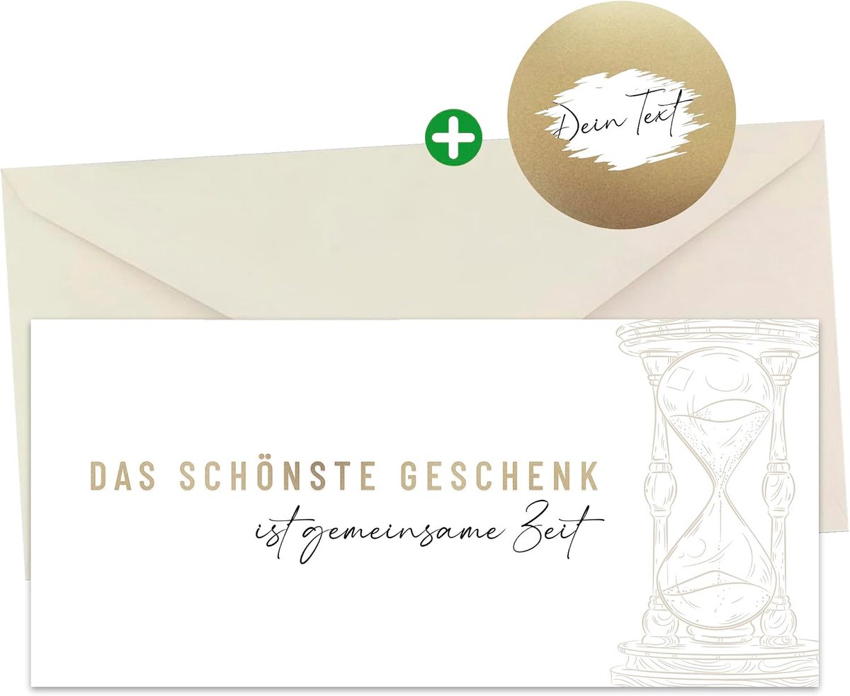 Voucher om zelf te beschrijven - wenskaart met envelop