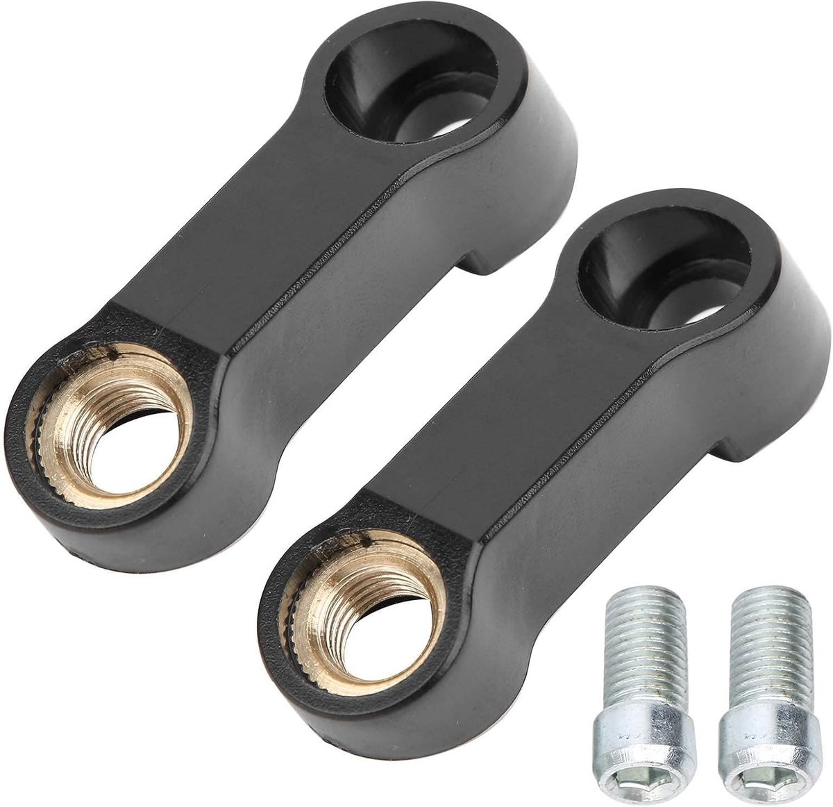 Motorfiets Spiegel Adapter, 2 Stuks M10 Riser Spacers voor Verlenging van Spiegel, Universele Accessoire voor Motorfiets en Handlebar Spiegelverhogers