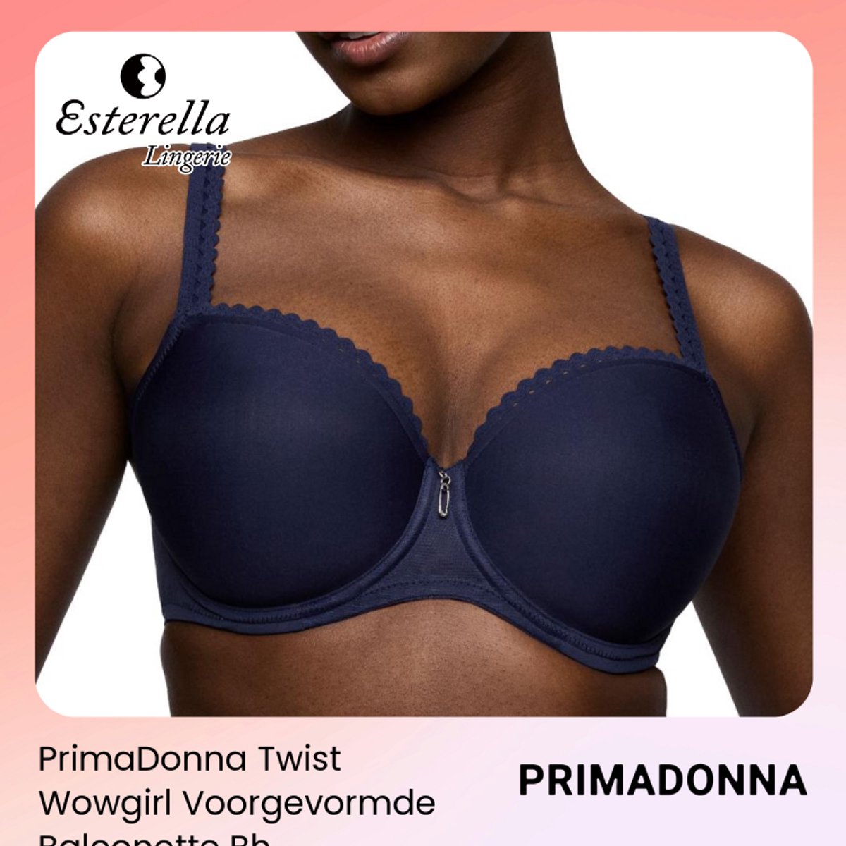 PrimaDonna Twist Wowgirl Voorgevormde Balconette Bh 0242602 Evening Blue - maat EU 90D / FR 105D