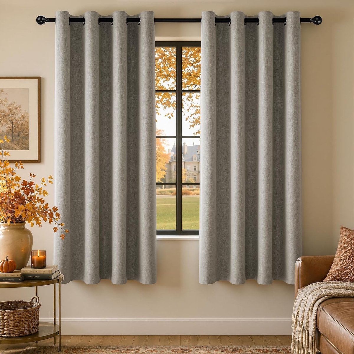 Linnenlook Taupe H 160 x B 140 cm
