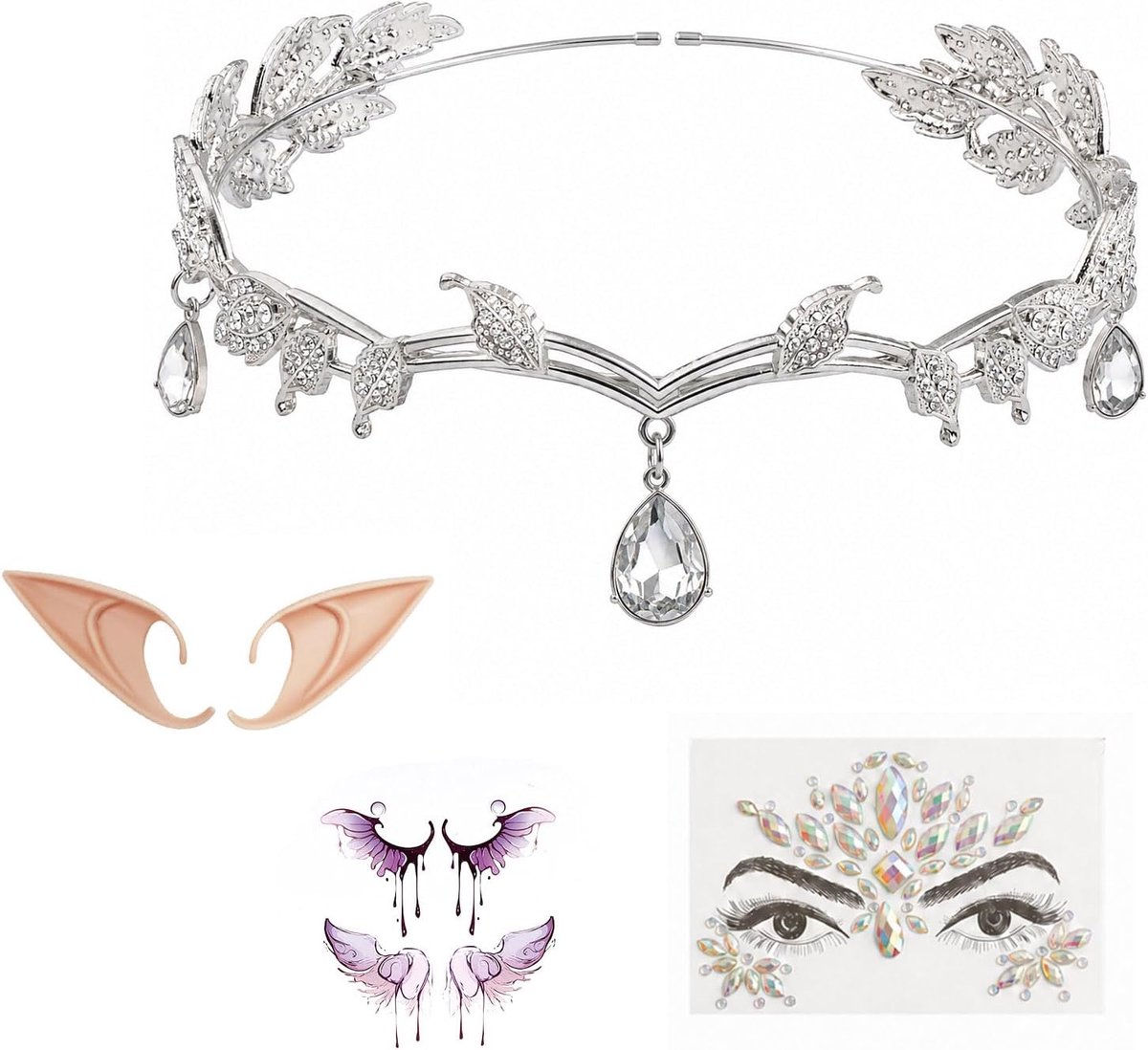 Elfenkostuum voor dames, voor bruiloft, carnaval en cosplay