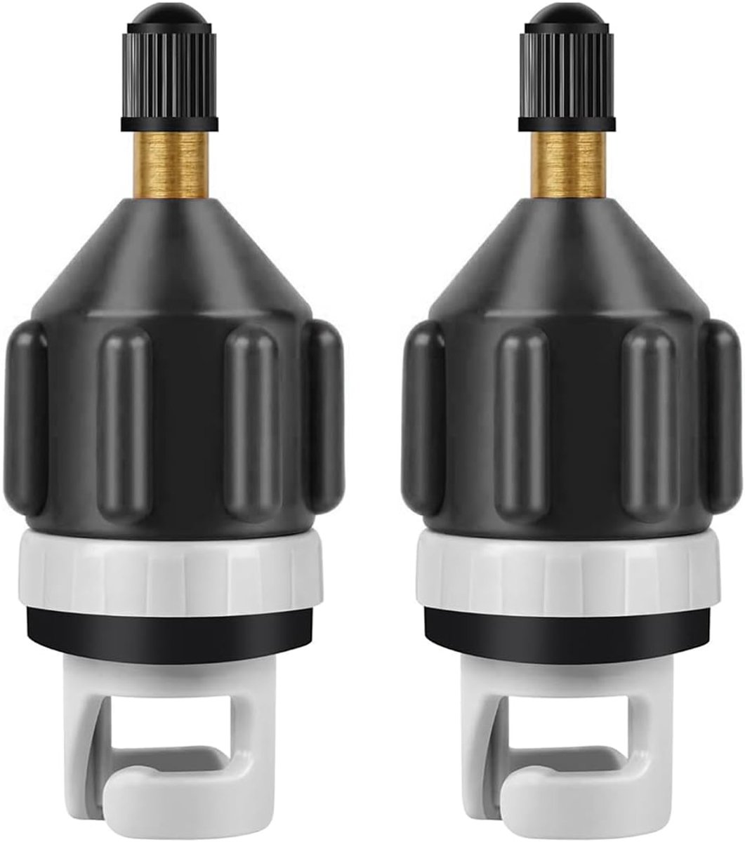 2 stuks SUP-peddel, verticale peddel, kajak, stand-up paddleboard, motorventieladapter, luchtpomp voor opblaasbaar stand-up paddleboard (zwart).