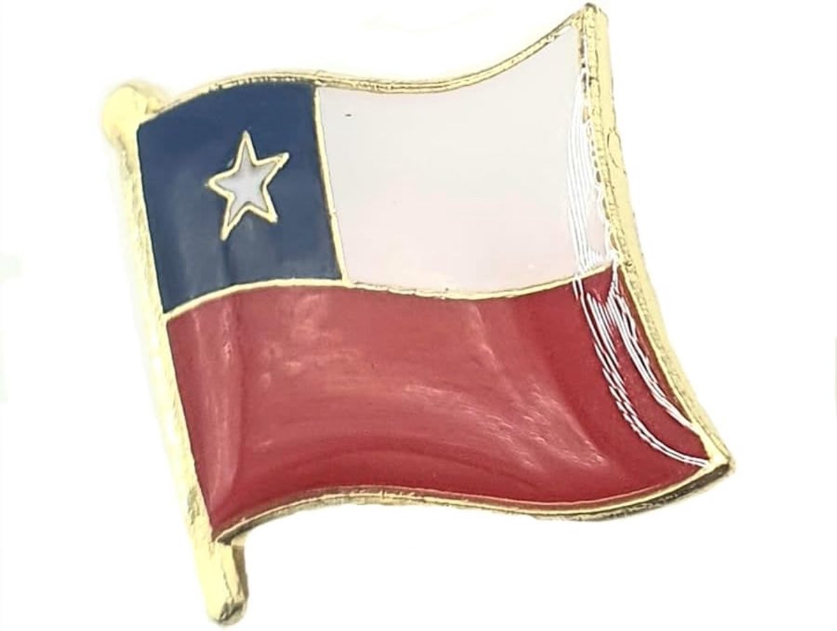 Chileens Zuid-Amerika metalen land vlag Pin Badge, Metaal