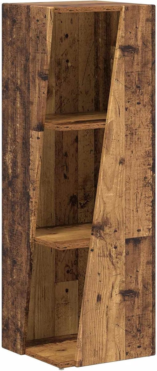 Zijplank oud hout 33 x 32 x 100,5 cm houtmateriaal, zijplank staand boekenkast voor woonkamer slaapkamer kantoor 892425