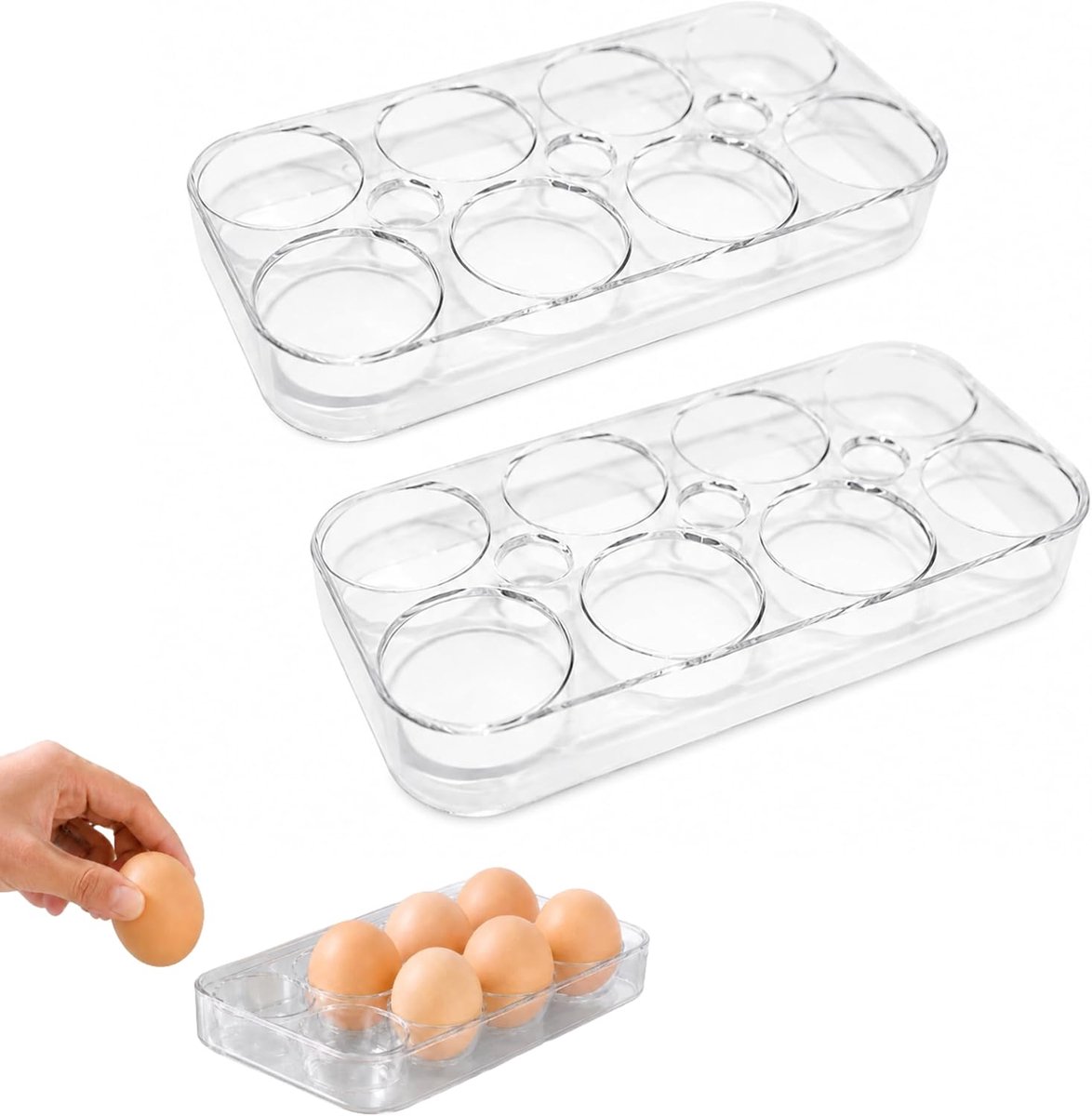 2-delige eieropbergset (voor elk 8 eieren)