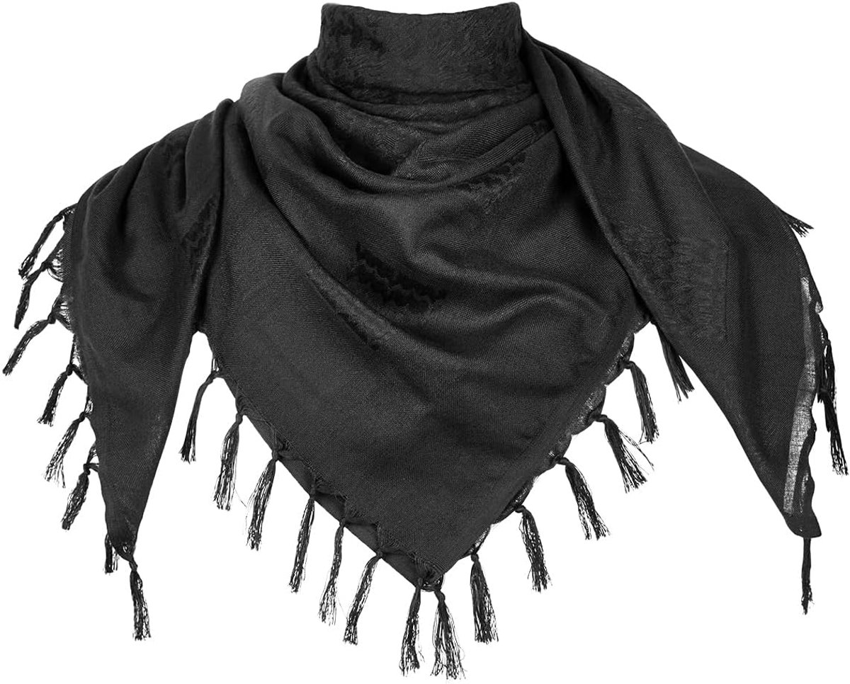 Herensjaal, 100 katoen, militair, tactisch, woestijn, Keffiyeh, Arabische hoofddoek, elegant en veelzijdig voor dames, bandana, 110 x 110 cm