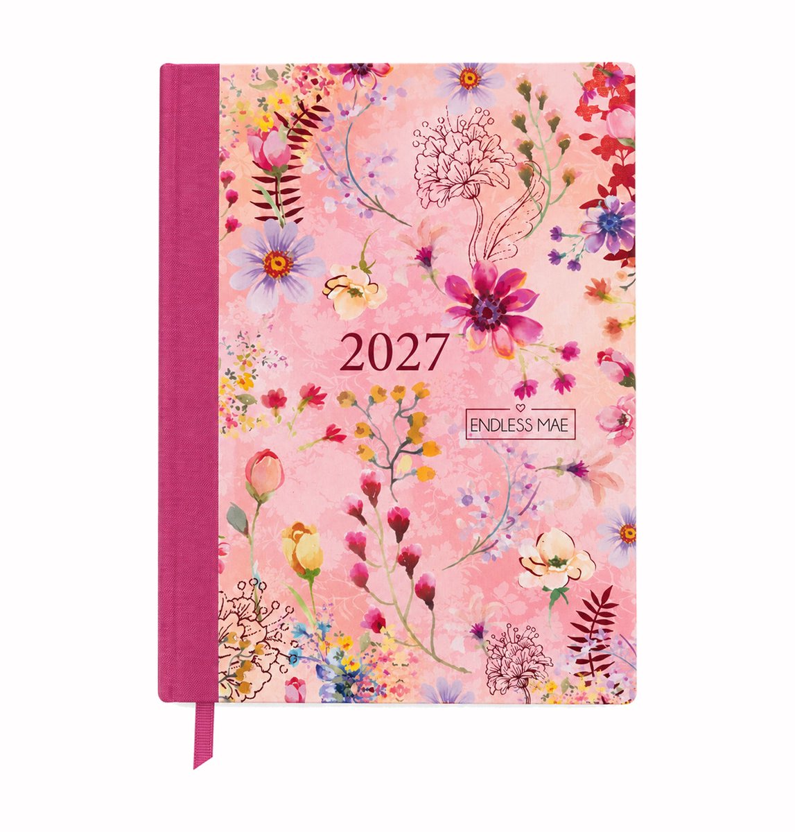 Endless Mae - Blooming Bliss - LifePlanner - 2027 - Roze - Bloemen