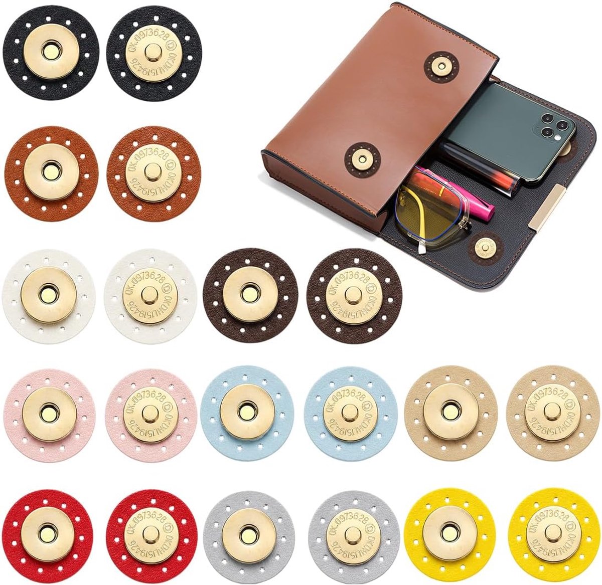 10Pcs Bouton Pression Aimanté, Magnetische Sluiting, Magnetische Sluiting voor Tassen