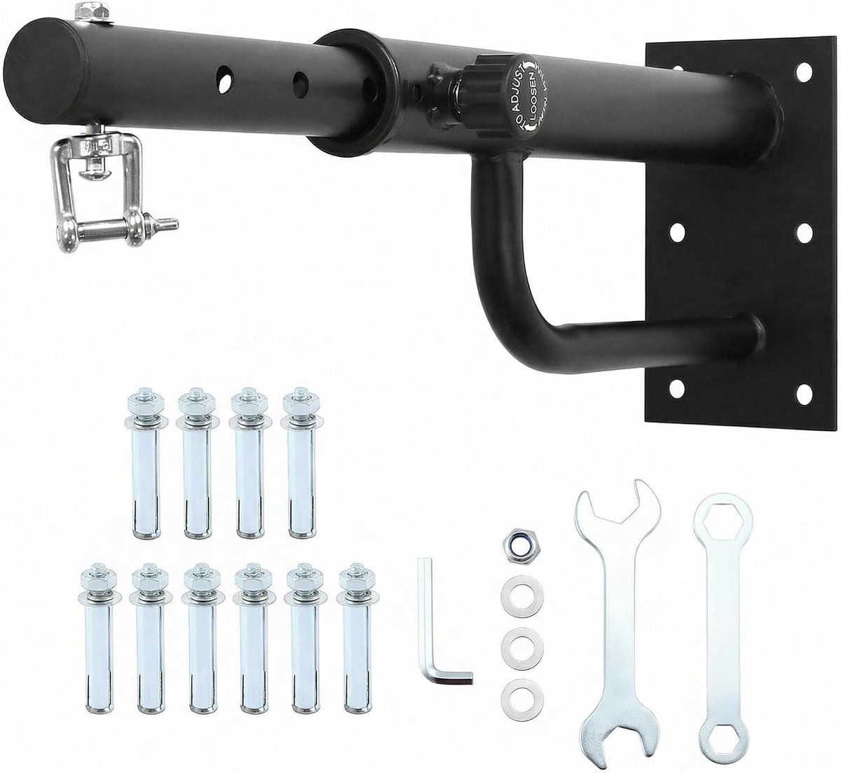 Stevige Wandbeugel voor Bokszak - Verstelbaar van 43-63 cm, Ondersteunt tot 150 kg, Inclusief Montagebeugels en Schroeven