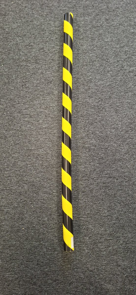 Stootrand - Zelfklevende Stootbescherming - rond 4 cm - 98,5 cm - kleur zwart - geel
