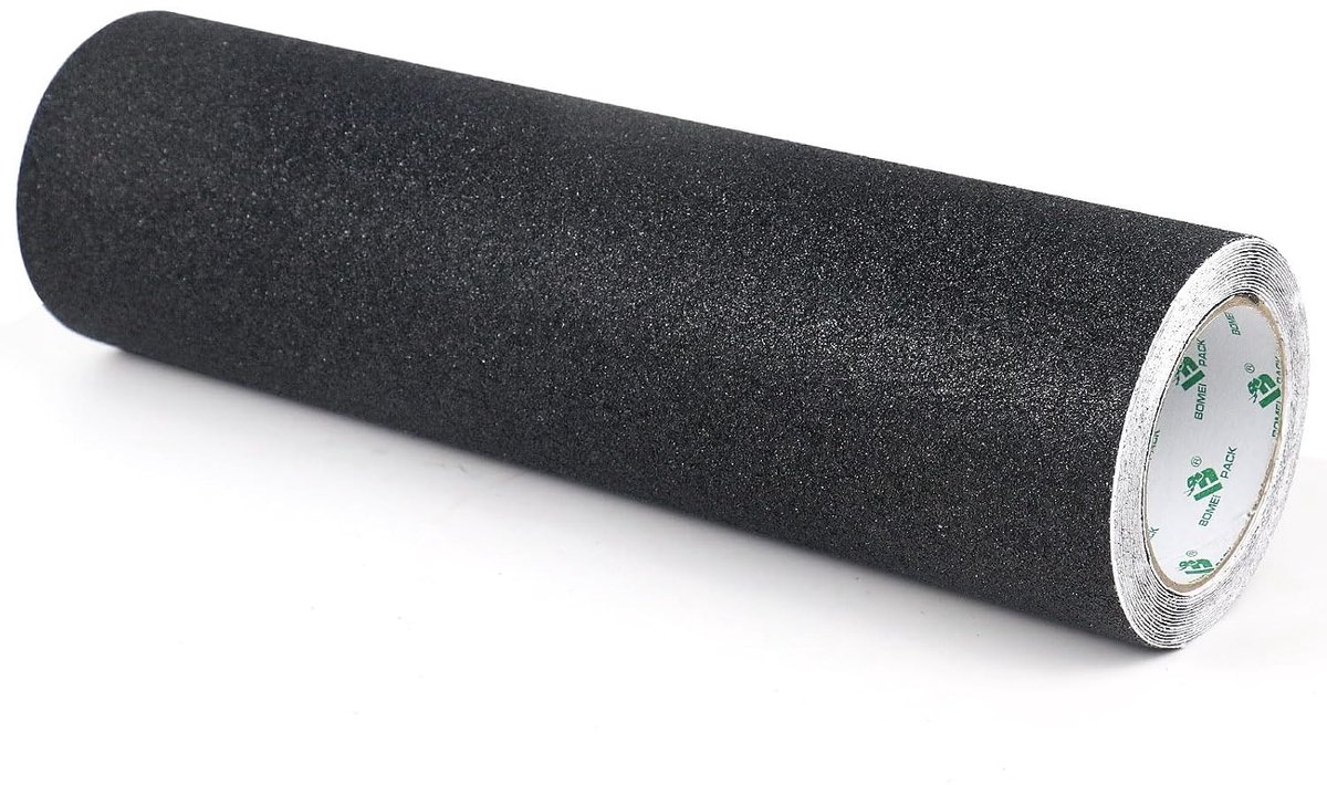 Grip Tape voor Trappen en Skateboards, 400 mm x 5 m, Zwart, Antislip, Sterke Trekkoord, Veiligheid voor Binnen en Buiten