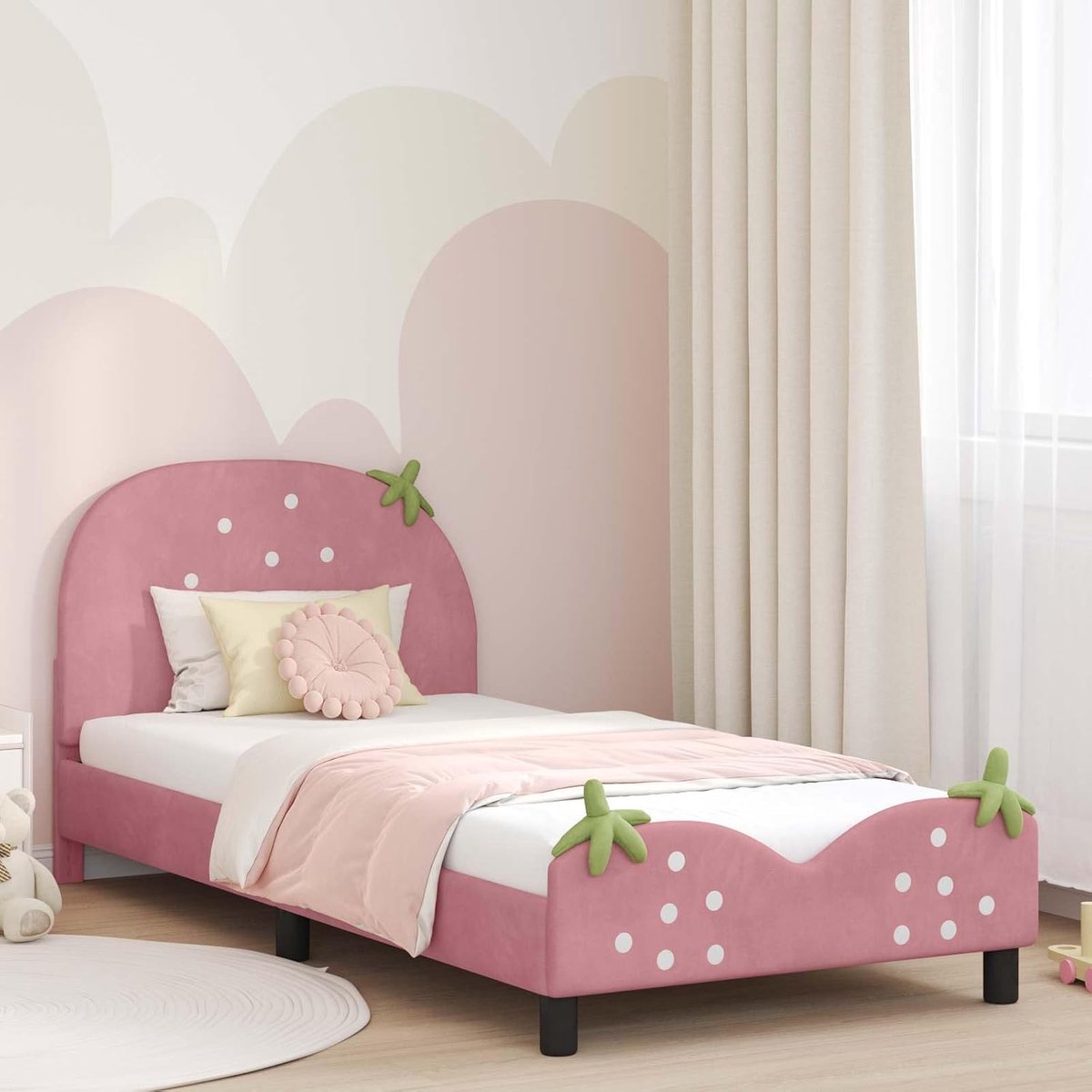 Bedframe roze Modern design voor kinderen 80 x 200 cm