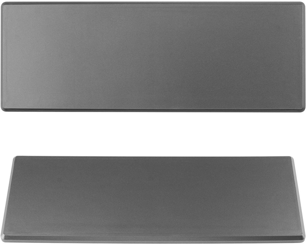 2 stuks schroefloze blanco stopcontactplaat, 3-voudig plastic frontplaatafdekking schakelaar stopcontact elektrische platen voor lichtschakelaar, stopcontact (donkergrijs/100 x 275 mm)