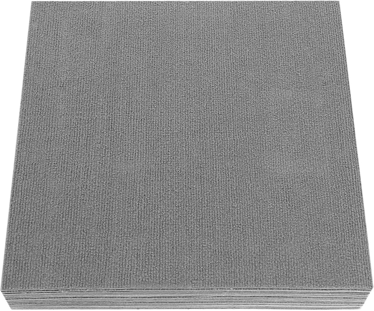 Tapijt, zelfklevend tapijt, afpelbare en kleverige tapijttegel, 19,7 x 19,7 inch, 20 stuks afpelbare en kleverige tapijttegels, tapijttegels voor handel en thuis (donkergrijs)