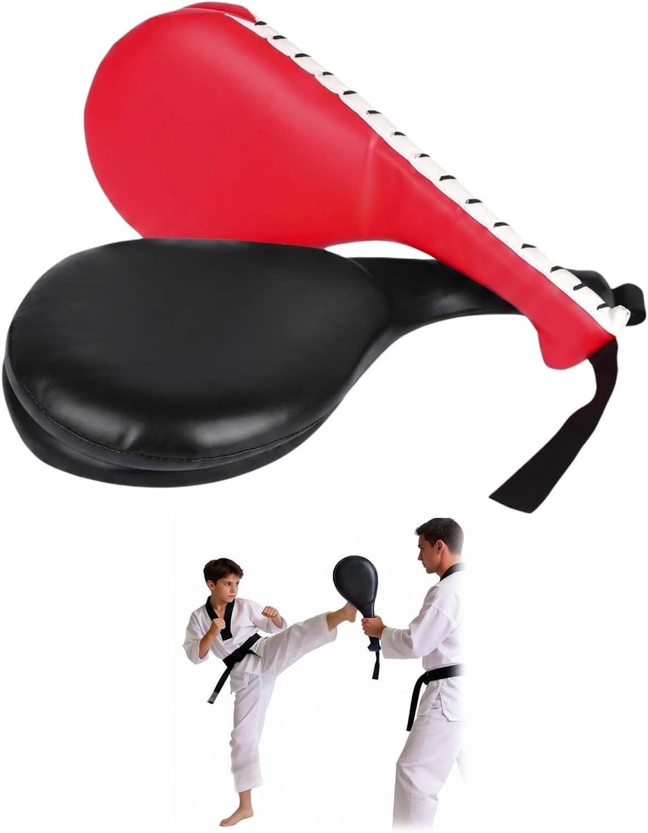2 stuks duurzame slagmat-doelen, lederen boksmat, taekwondo kick-pads, trainingspads voor karate, taekwondo-kickpads, voor kickbokstraining
