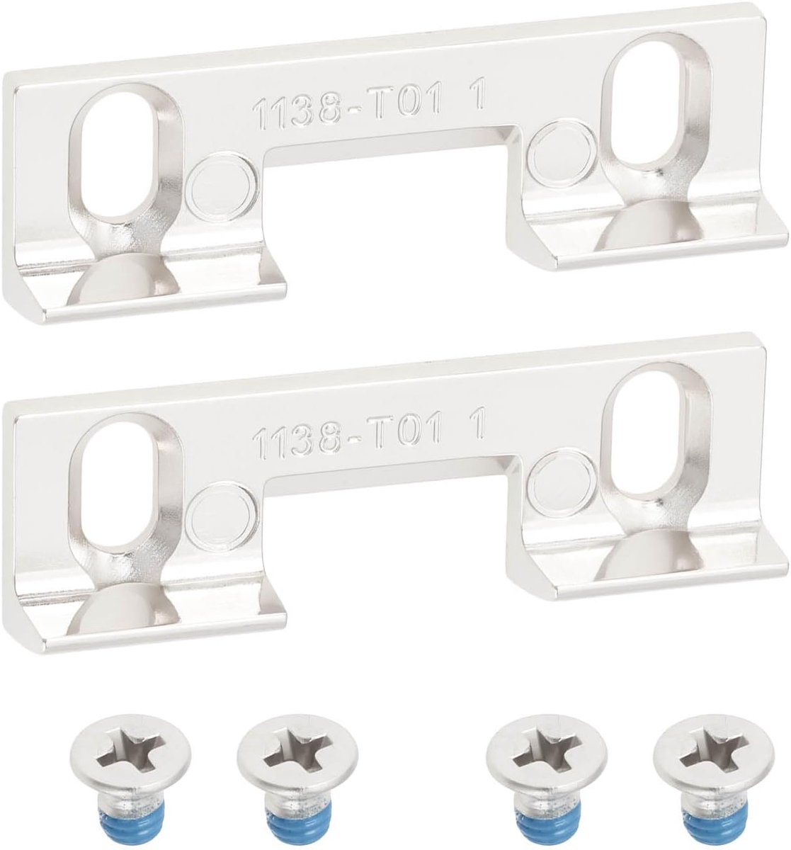 Set van 2 verstelbare slagplaat accessoireset standaard slotplaat model 115 compatibel met KFV standaard slot voor binnendeuren