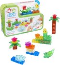 Jelly Blox Jelly Jungle set met 25 zachte, doorschijnende bouwblokken in diverse kleuren en vormen van dieren.