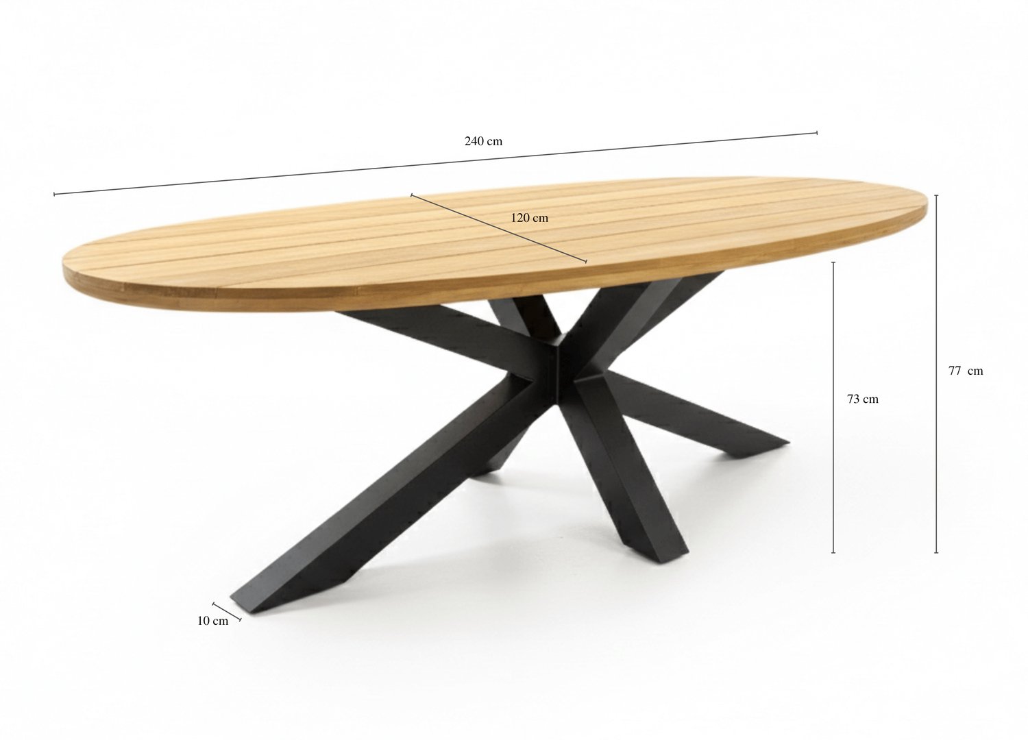 Apple Bee Condor Dining Tuinset 240 x 120 cm Ovaal