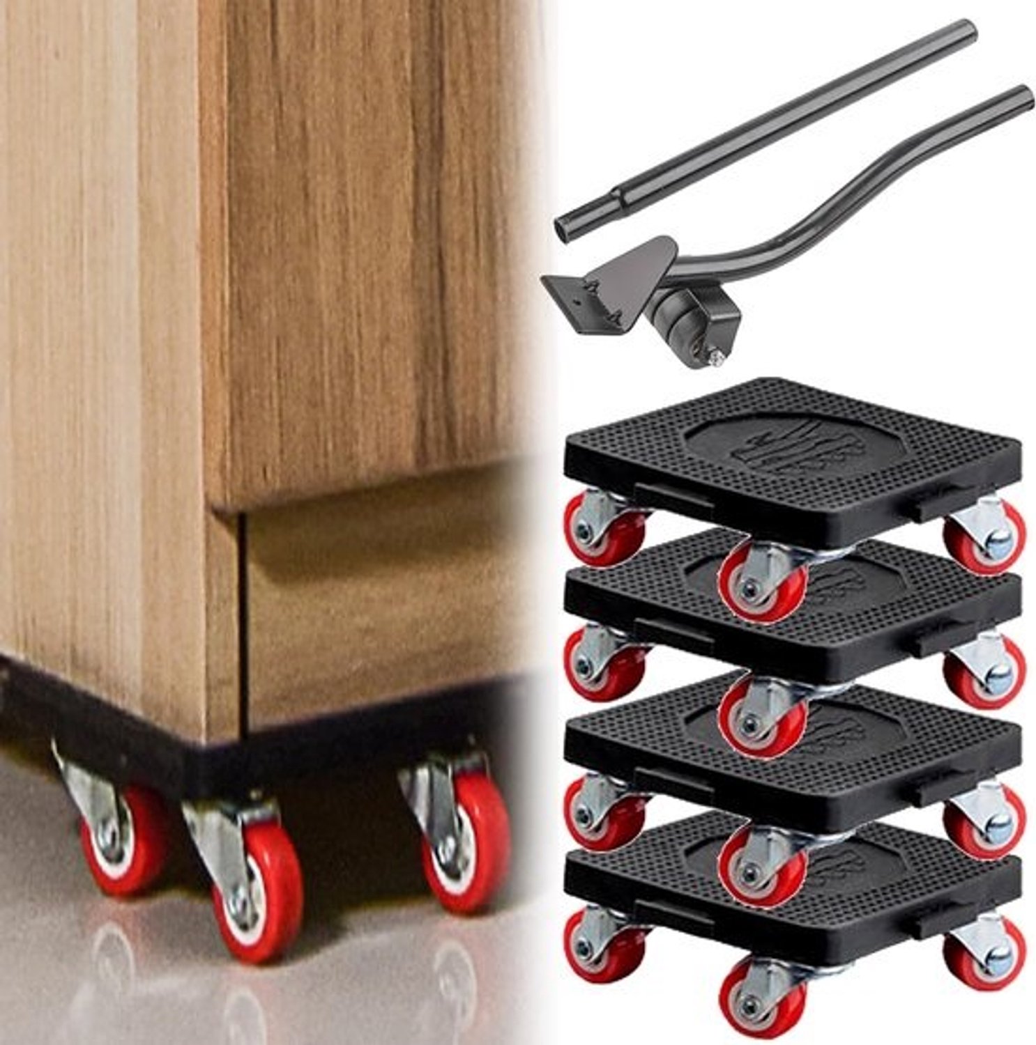Meubeltransportwielenset - meubelverhuizers met 360 graden draaibare rollers - 4 stuks