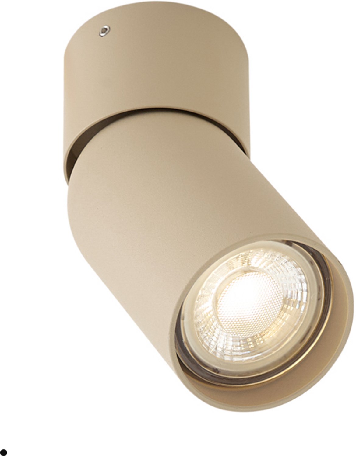 Qazqa verstelbare spot, opbouwspot, plafondspot - Falo - taupe , max. 10W, geschikt voor led, 10.8cm, rond, ideaal als woonkamer, keuken lamp
