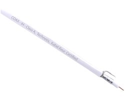 Q-Link Coax Kabel KabelKeur Professional Klasse A - 75 Ohm - 20 Meter - Doorsnede Ø7 mm² - Geschikt voor Digitale Televisie - Coax (Antenne) Aansluiting - Gewicht 1080 Gram - Wit