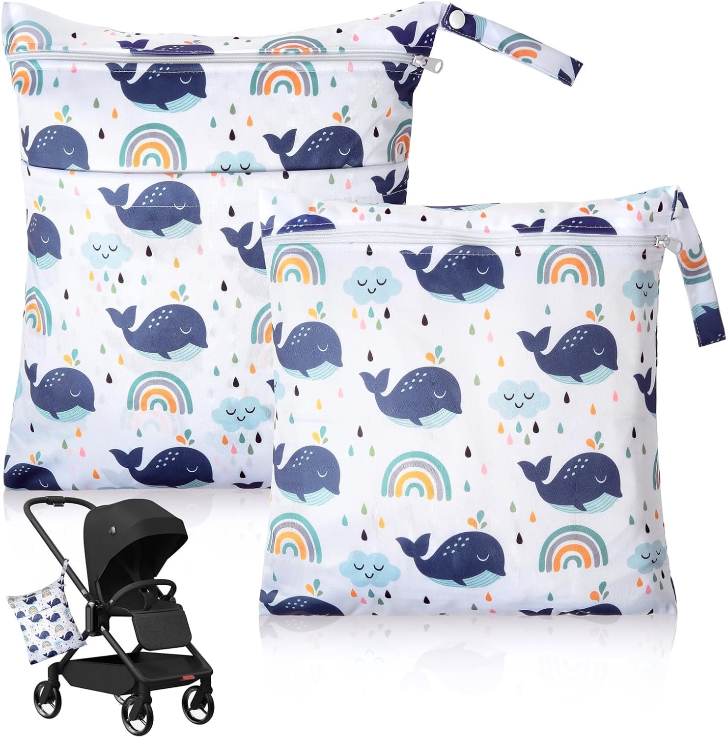 Babyneuszakken 2 Stuks - Herbruikbare Wetbag - Waterdichte Neustas - Ideaal Voor Onderweg - ServiceTopper