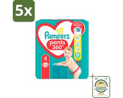 5 x Pampers – Luierbroekjes – Baby Dry Pants Maat 4 – 25 Luiers - Wasstrips - Baby Luier - Droge Luier - Luier Voor Baby - Luier Maat 4 - Luier Voor 9-14 Kg