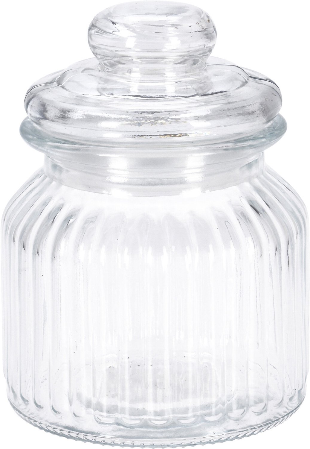 EH Excellent Houseware - Gestreepte pot met een luchtdichte deksel, 500 ml