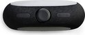 Bovenaanzicht van zwarte JBL wekkerradio met bedieningsknoppen voor Bluetooth, radio, volume en verlichting.