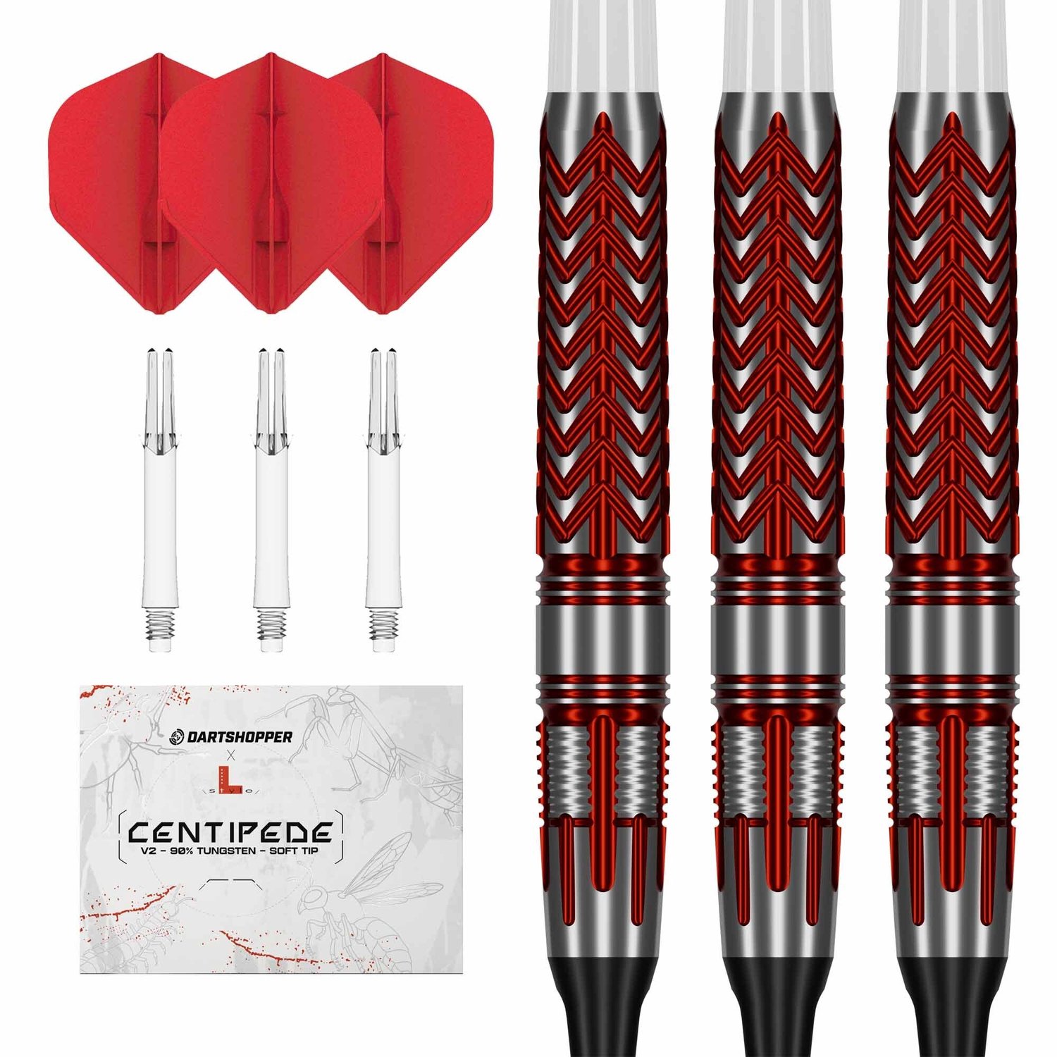 L-Style Centipede V2 90% - Dartshopper Exclusive - Soft Tip Dartpijlen